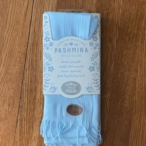 Pashmina Blue Scarf Elegant Wrap Accessory